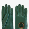 Gant Pilote Femme - Vert Foncé / Naturel