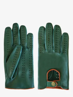 Gant Pilote Femme - Vert Foncé / Naturel