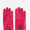 Gants Pilote Femme - Fuchsia / Naturel