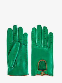 Gants Pilote Femme - Vert / Naturel