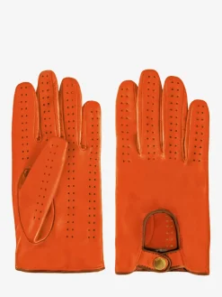 Gants Pilote Homme - Orange / Naturel