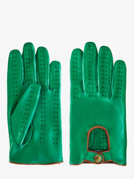 Gants Pilote Homme - Vert / Naturel