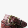 LaCeinture à Boucle Python - Rouge Grenat