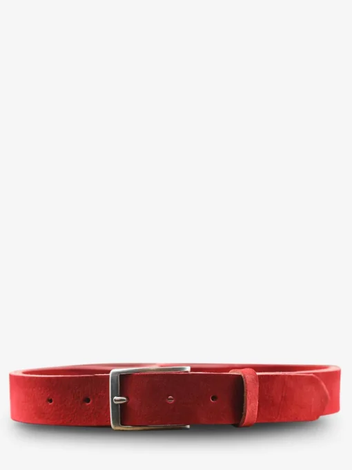 LaCeinture Magnifique Nubuck - 30mm - Rouge Carmin