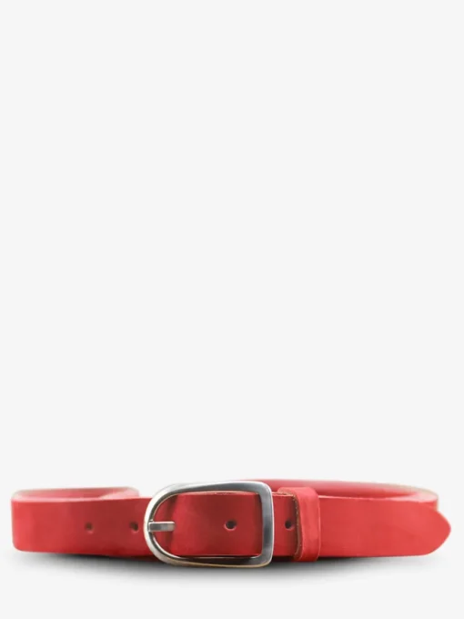 LaCeinture Magnifique Nubuck - 25mm - Rouge Carmin
