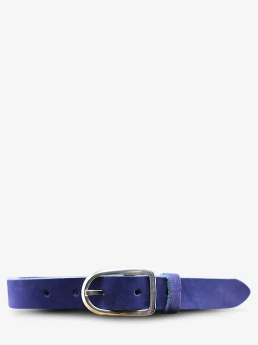 LaCeinture Magnifique Nubuck - 25mm - Bleu Électrique