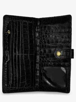 LePortefeuille Charlotte N°2 Alligator - Noir De Jais