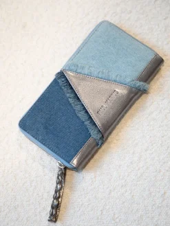 LePortefeuille Charlotte - Denim / Acier