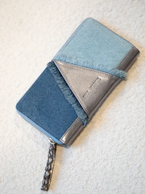 LePortefeuille Charlotte - Denim / Acier