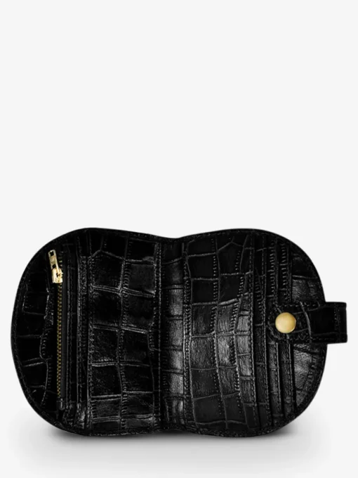 LePortefeuille Manon N°2 Alligator - Noir De Jais