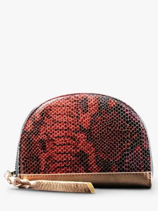 LePortefeuille Manon Python - Rouge Grenat