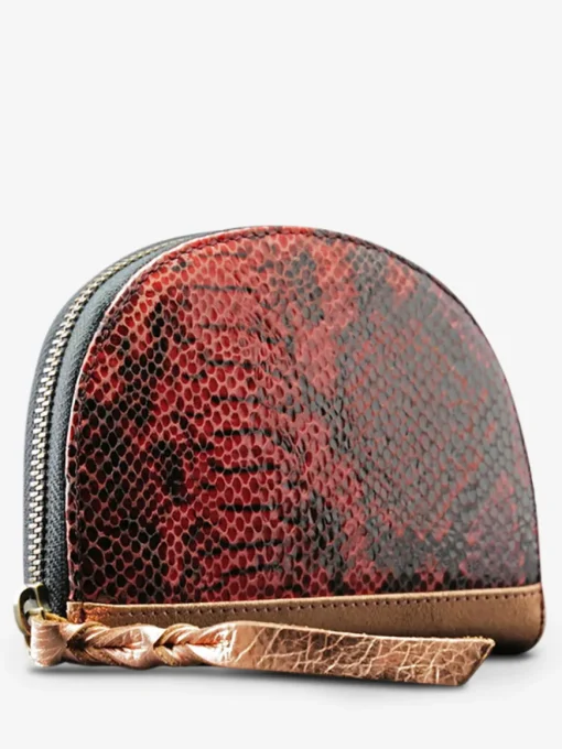 LePortefeuille Manon Python - Rouge Grenat