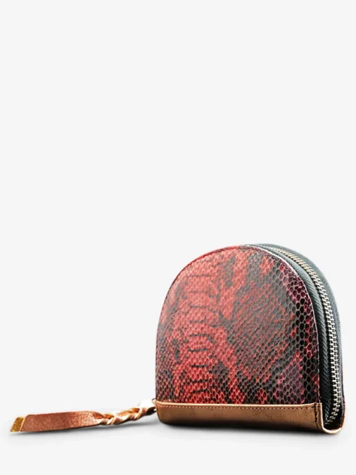 LePortefeuille Manon Python - Rouge Grenat