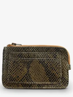 LePorte-monnaie AUGUSTIN Python - Kaki