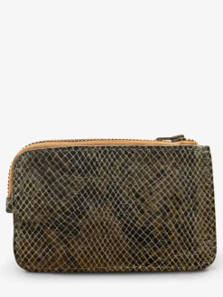 LePorte-monnaie AUGUSTIN Python - Kaki