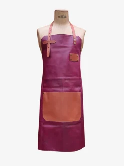 LeTablier En Cuir - Prune