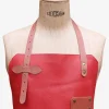 LeTablier En Cuir - Rouge Carmin
