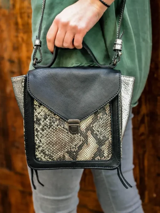 Mistinguette Python - Argenté / Noir
