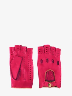 Mitaine Pilote Femme - Fuchsia / Naturel