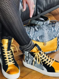 PM001 - Python Granit / Jaune Métallisé